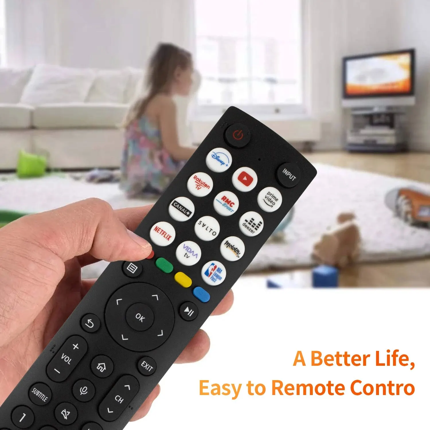 Nuevo control remoto universal para todos los controles remotos de TV Hisense, con Netflix, Prime Video, Disney,rakuten Play Buttons - imagen 5
