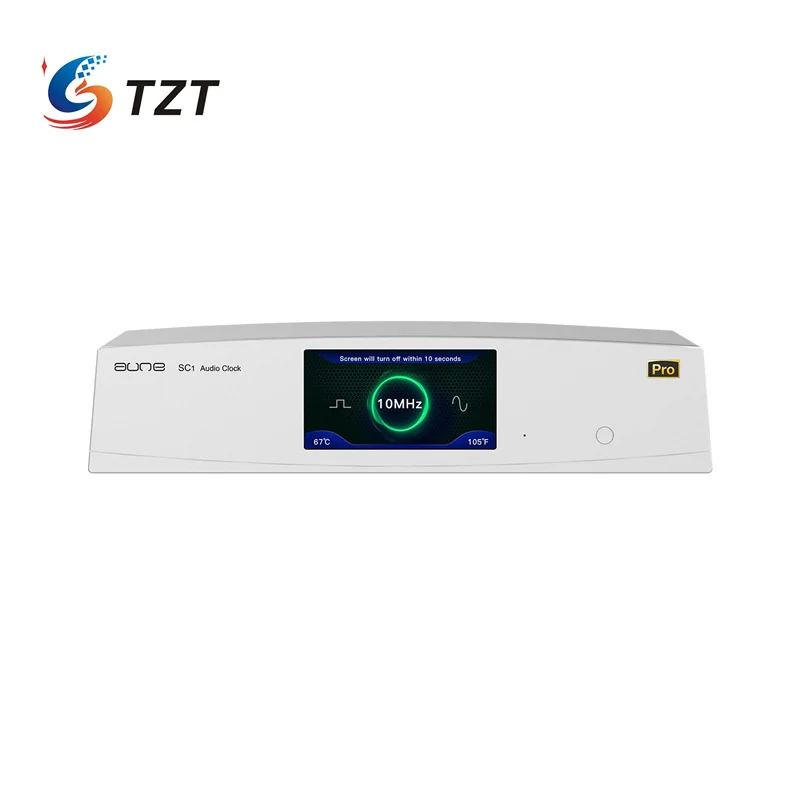TZT AUNE-generador de reloj Digital SC1 Pro plateado/negro, nivel de referencia de 10MHz, reloj de Audio HiFi OCXO de 220V/110V