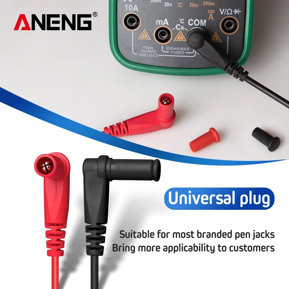 Cables de prueba para multímetro Digital, 1000V, 20A, ANENG PT1010, Cable de bolígrafo, sonda para punta de aguja, multímetro, sonda de plomo - imagen 4