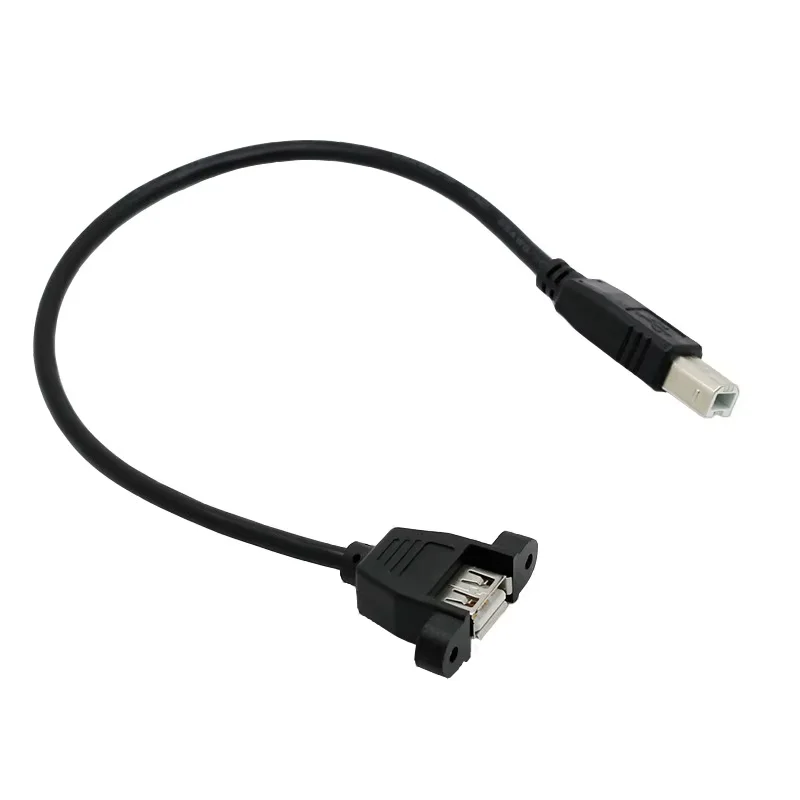 Cable de extensión USB 2,0 tipo A hembra para impresora tipo USB-B macho a conector hembra con orificios para tornillos fijos 30cm 50cm - imagen 3