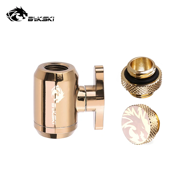 Bykski Water Valve Switch Kit Double Female Inner G1/4'' Thread for Computer Cooler System / Switch+Plug+Male To Male Fitting - imagen 5