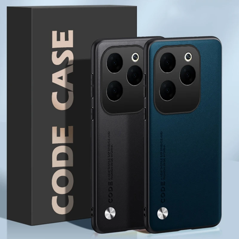 Funda de cuero PU de lujo para Infinix Hot 40 Pro, funda trasera de silicona mate, funda de teléfono de protección completa para Infinix Hot 40 4G Hot40 - imagen 3