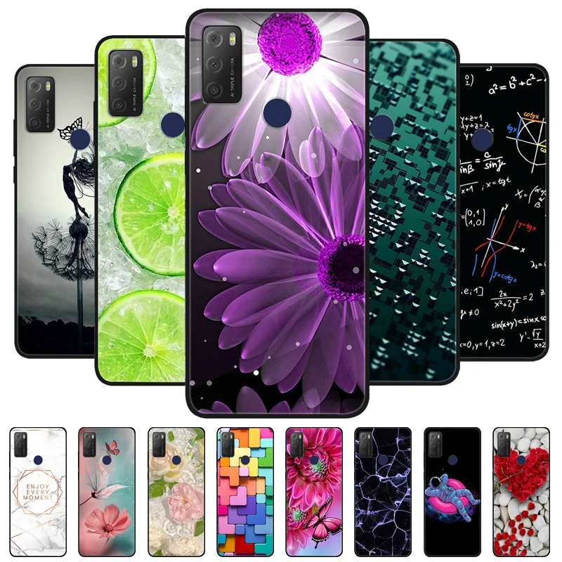 Para TCL 20Y 6156D Funda de silicona a prueba de golpes suave TPU Funda de teléfono para TCL 20Y 20E 6125F Funda para TCL20Y TCL20E Capa carcasa de dibujos animados
