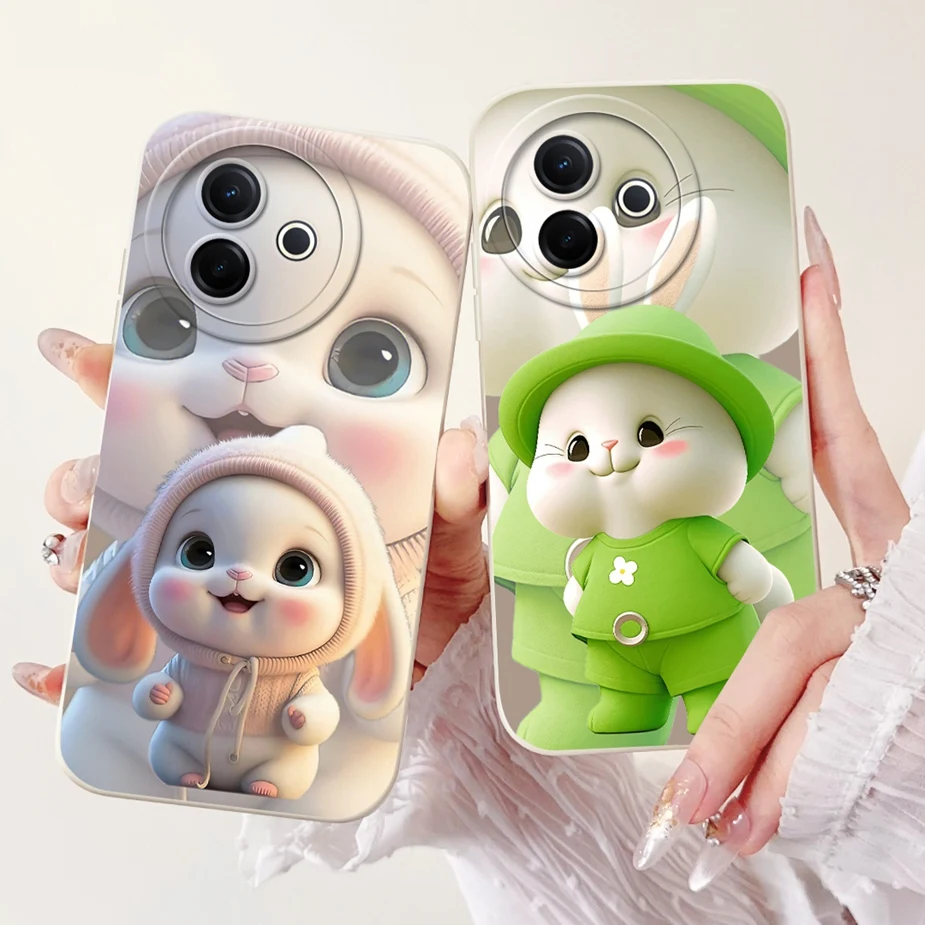 Para Vivo Y39 5G funda V2436 flores de lujo cubierta pintada de caramelo funda de silicona suave para Vivo Y300i Y 39 VivoY39 VivoY300i 5G Fundas - imagen 2