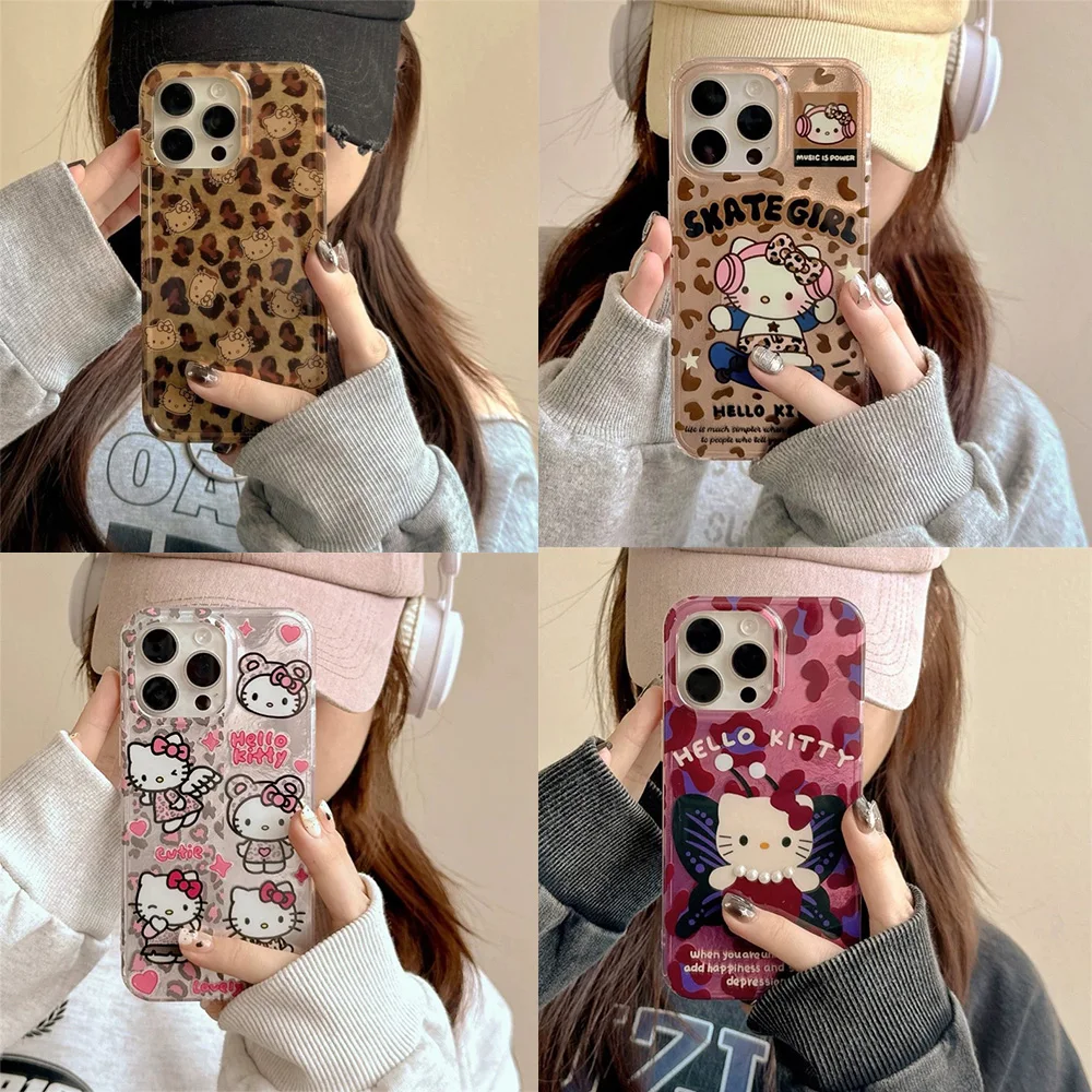 Y2k Sanrios leopardo mariposa Hellokitty funda de teléfono para Huawei Honor 200 X6a X8b X7a X9a X7b X8a X9 X8 X7 Plus 4G 5G contraportada