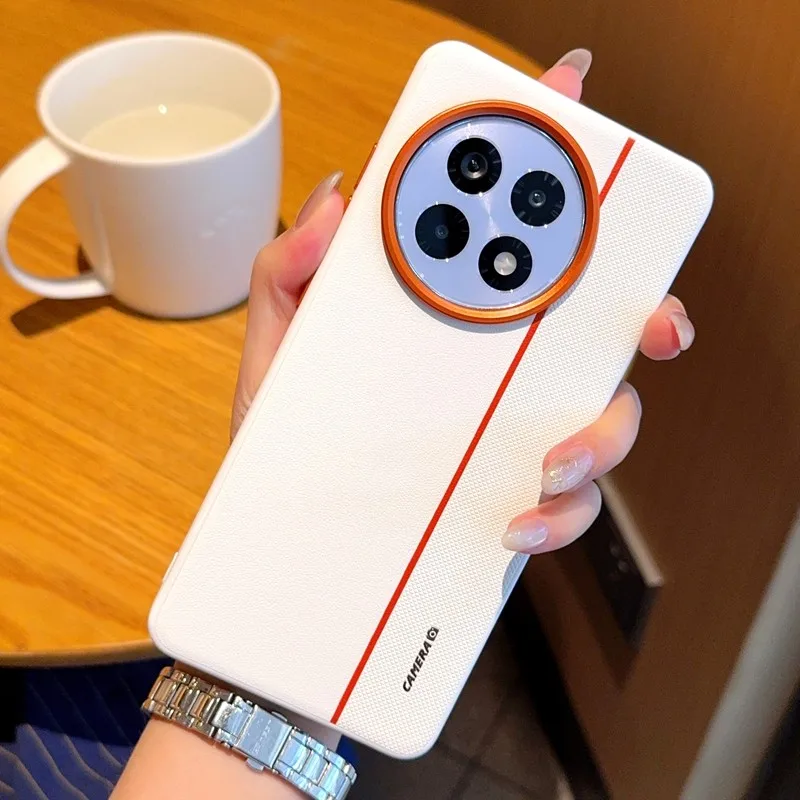 Para OnePlus ACE 5, 5 Pro, 13R funda ELVEV empalme PU cuero duro PC cámara protección teléfono cubierta - imagen 5