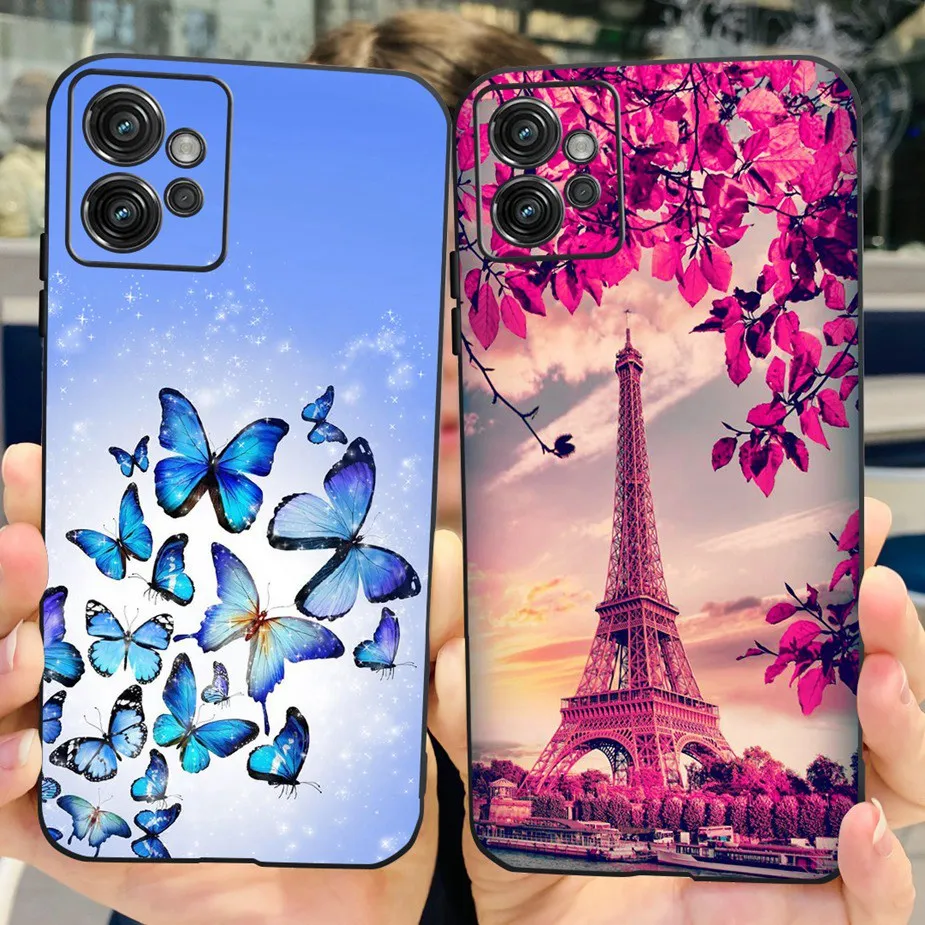 Funda de silicona suave para Motorola Moto G32, carcasa bonita de gato y mariposa para Motorola Moto G32 G 32 MotoG32, bolsas de 6,5 pulgadas - imagen 2