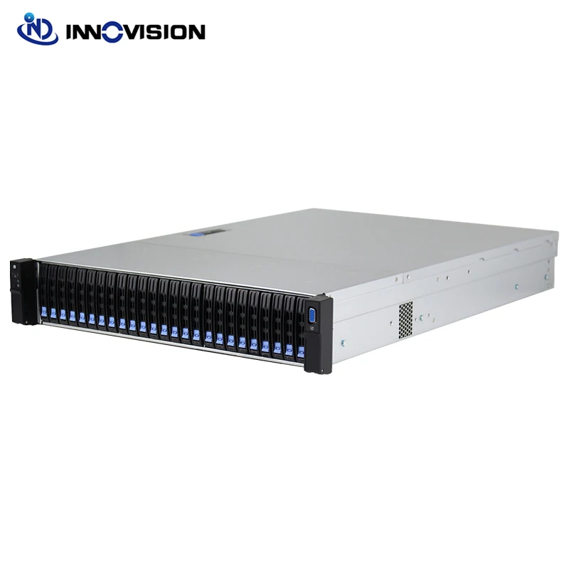 Caja de servidor Hotswap 2U, placa base Nvme integrada de 24 U.2, con interfaz 12xSFF8654-8I y sin fuente de alimentación