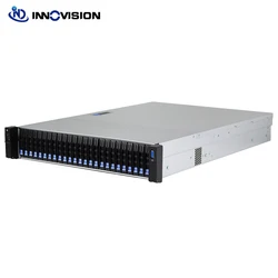 Caja de servidor Hotswap 2U, placa base Nvme integrada de 24 U.2, con interfaz 12xSFF8654-8I y sin fuente de alimentación