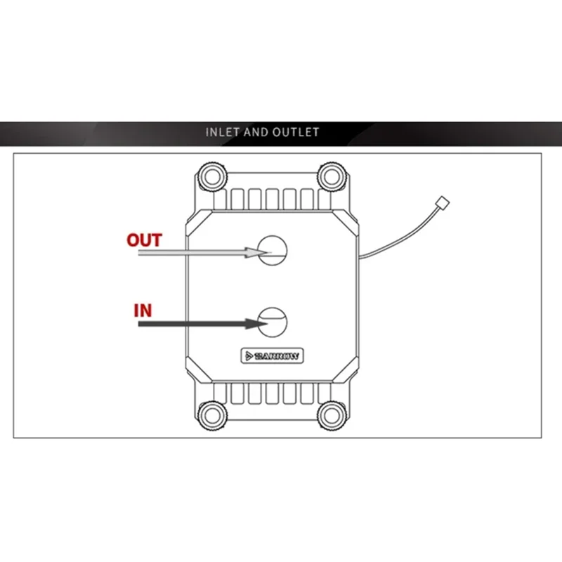 Barrow CPU bloque de agua para Intel Lga1700/1200/115X / AMD AM4 AM5 microcorte acrílico microcámara enfriador de agua, 5V ARGB negro - imagen 5