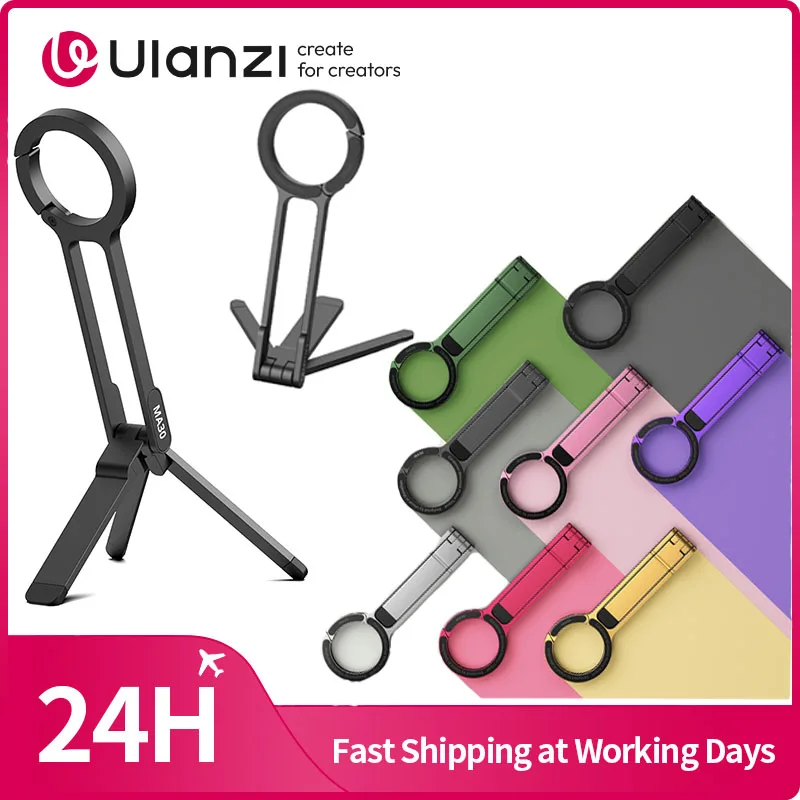 ​ Ulanzi MA30 soporte para teléfono para iPhone 15 14 13 trípode magnético de doble cara soporte de escritorio mango de teléfono