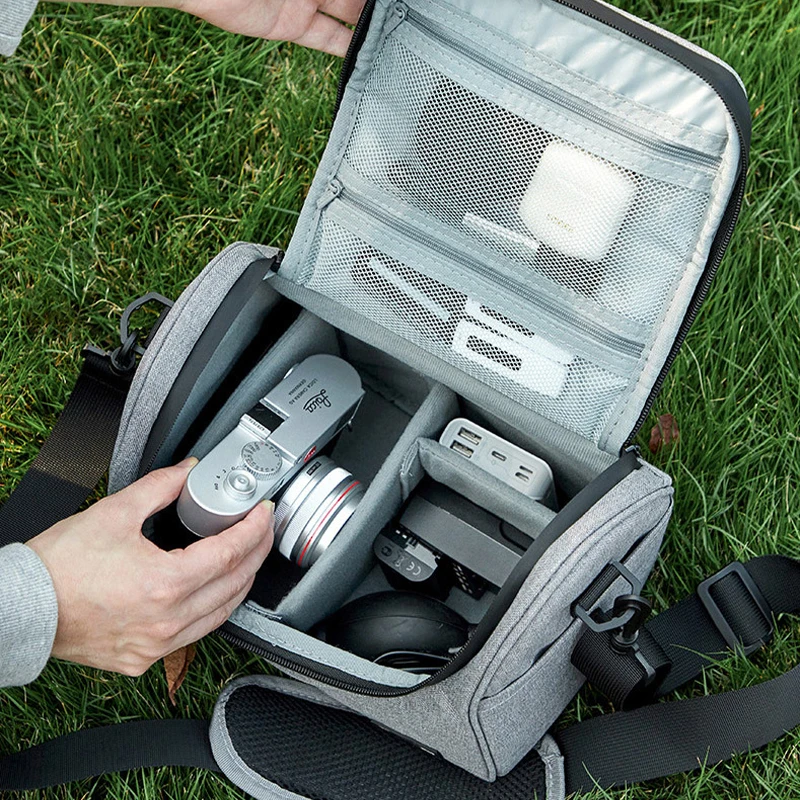 Bolsos de hombro para SLR Digital, bolsa impermeable para cámara, bolsa de fotografía para lentes para Canon, Nikon, Sony, Micro funda para cámara individual - imagen 2