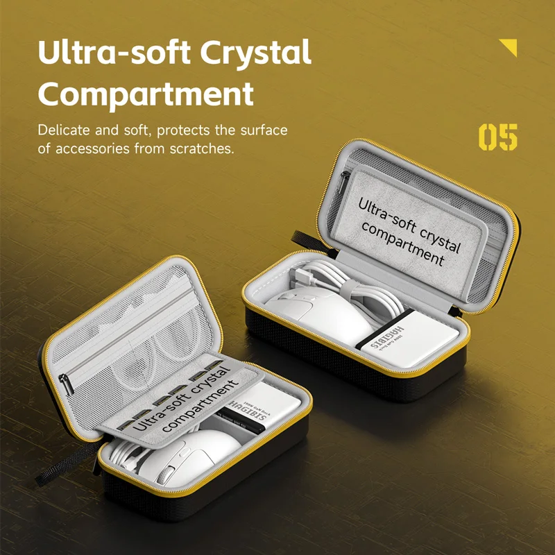 Hagibis-organizador electrónico, bolsa de Estuche De Viaje, carcasa dura de EVA, bolsa de transporte portátil de PU para accesorios de Cables de cargador de ratón - imagen 4