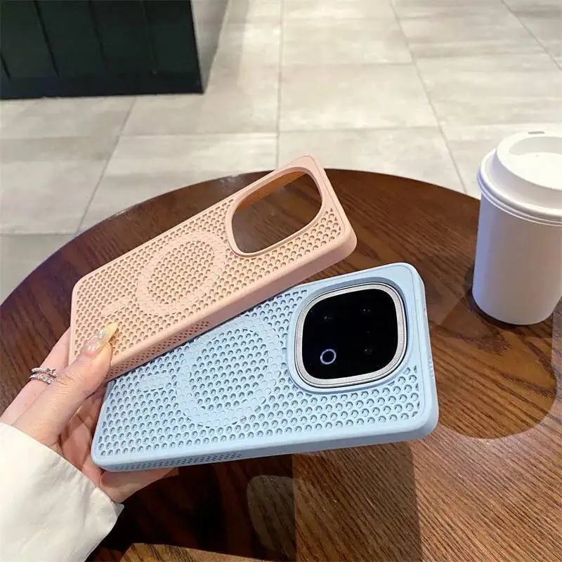 Funda magnética para iQOO neo 10 global Z10 Z9 Turbo Pro plus 13 12 cubierta malla de disipación de calor Mag-safe carga carcasa a prueba de golpes - imagen 4