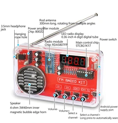 Kit radio FM DIY con receptor, placa circuito y antena