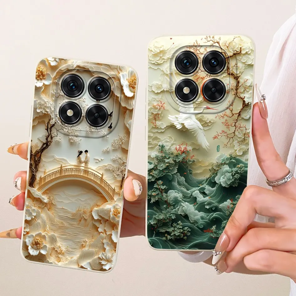 Funda para Xiaomi Redmi Note 14 Pro Plus 5G, funda protectora de lente de silicona suave con dibujos de gatos creativos para Redmi Note 14 Pro 4G - imagen 3