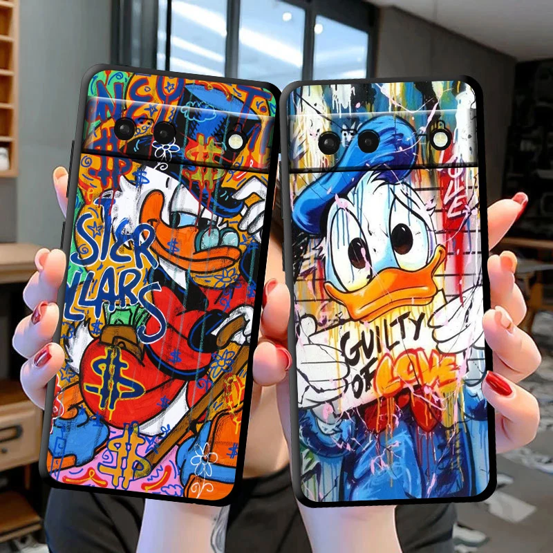 McDuck-funda de teléfono suave para Google Pixel 8, 7 Pro, 6 Pro, 6A, 5A, 5, 4, 4A, XL, 5G, color negro - imagen 3