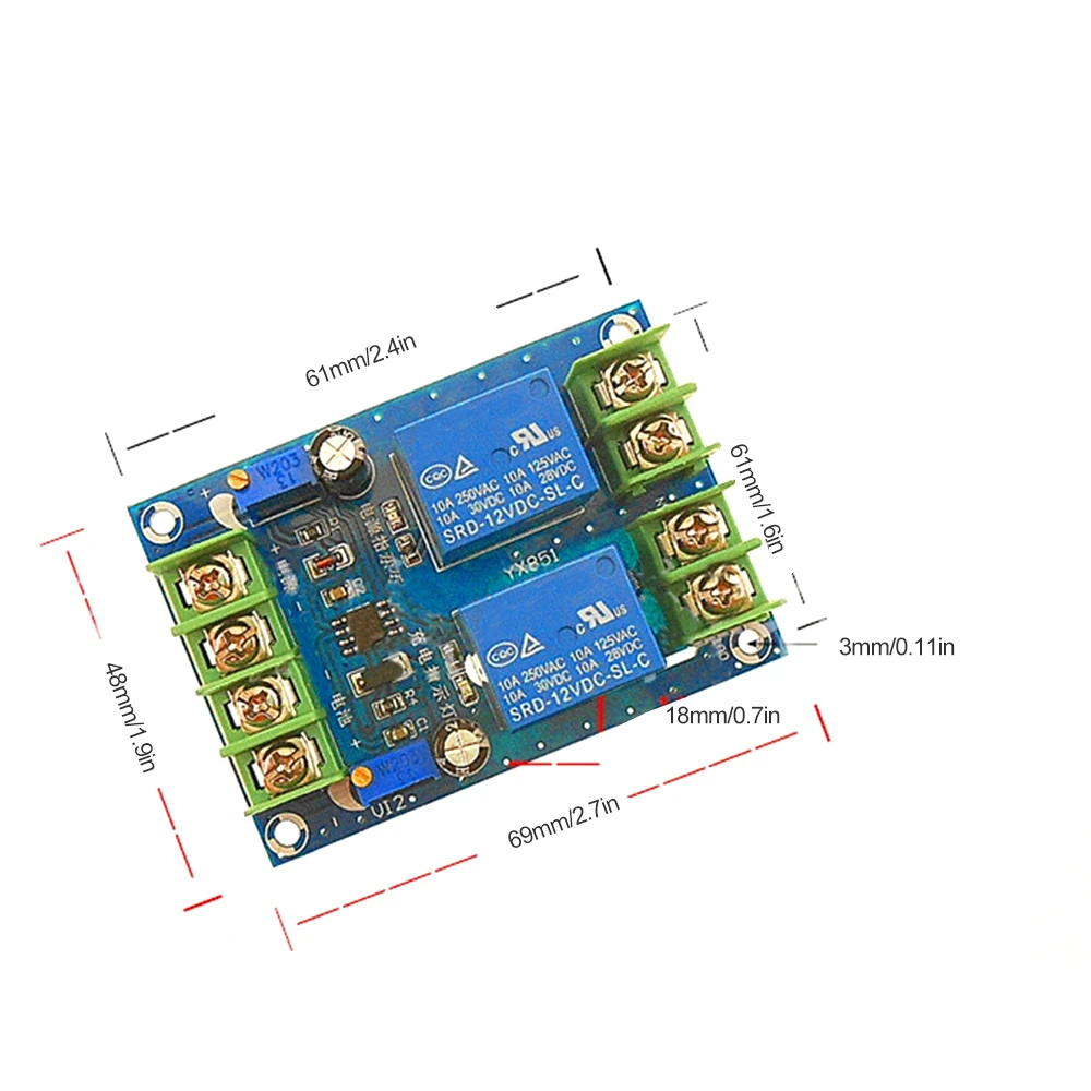 Módulo de alimentación Módulo de conmutación de potencia automática DC12V 10A Módulo de interruptor controlador de carga de fuente de alimentación de emergencia - imagen 5