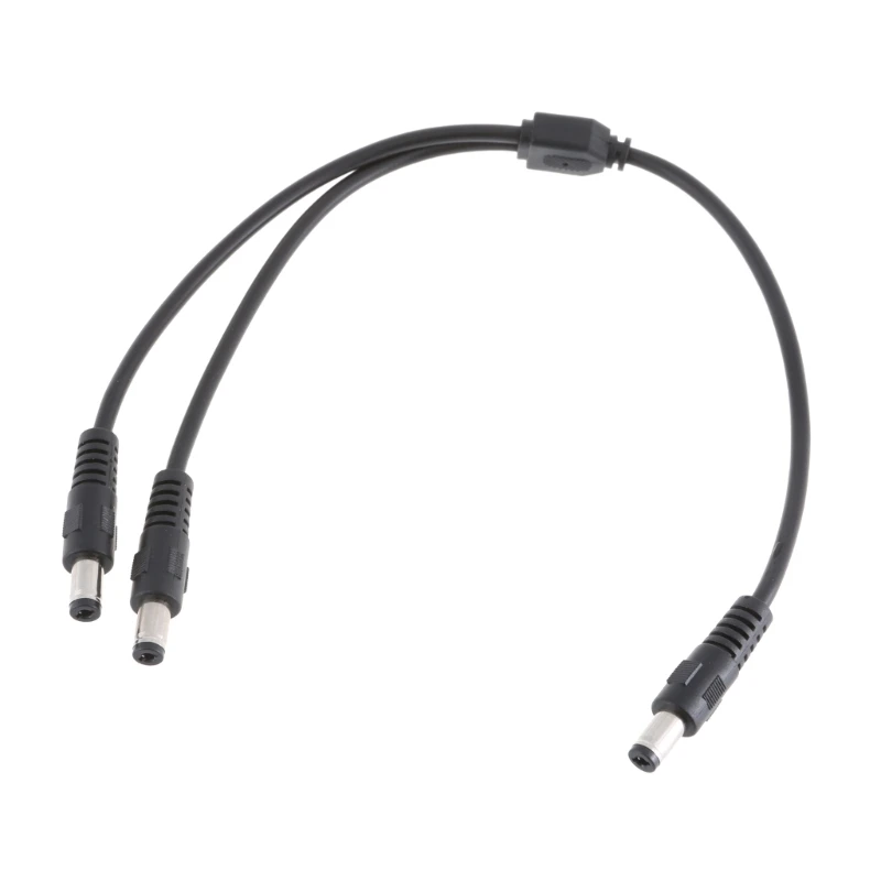 Cable adaptador de corriente CC de 2 vías, 30cm/40cm/100cm, 5,5mm x 2,1mm, 1 macho a 2 macho, conector divisor, extensión de enchufe para tira LED CCTV - imagen 3