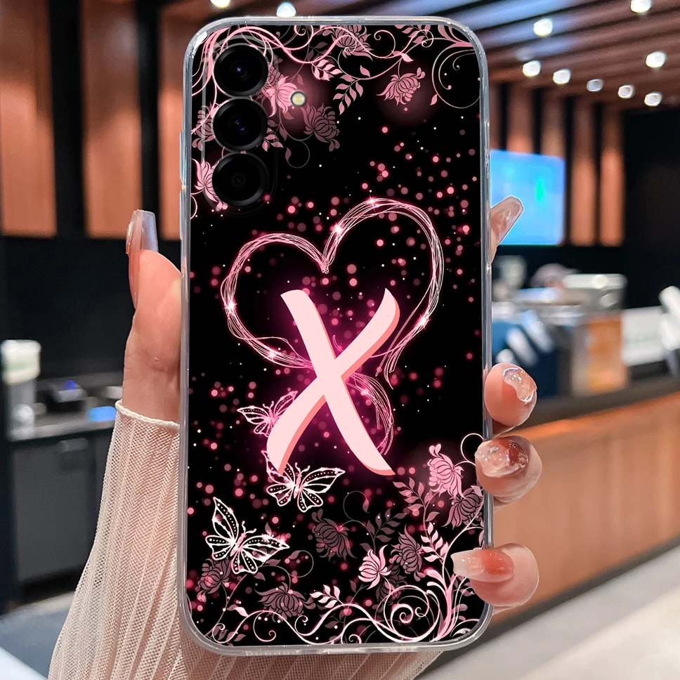 Para Samsung Galaxy A56 A36 A26 5G funda de teléfono bonitas flores letras funda blanda para Samsung A 56 GalaxyA 36 A 26 Capa transparente - imagen 4