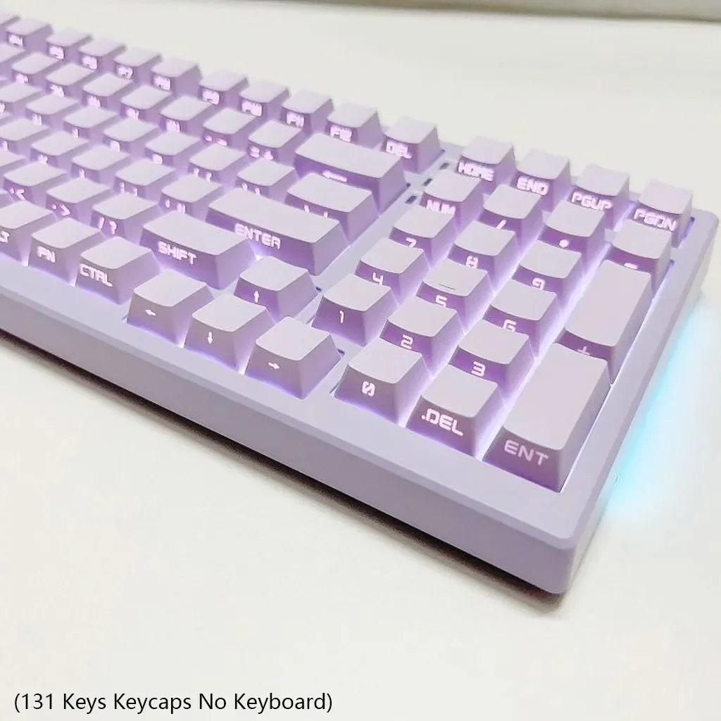Teclas de letras laterales de 131 teclas OEM altura PBT sublimación térmica DIY para 61 87 98 104 108 teclas Teclado mecánico de jugador - imagen 5