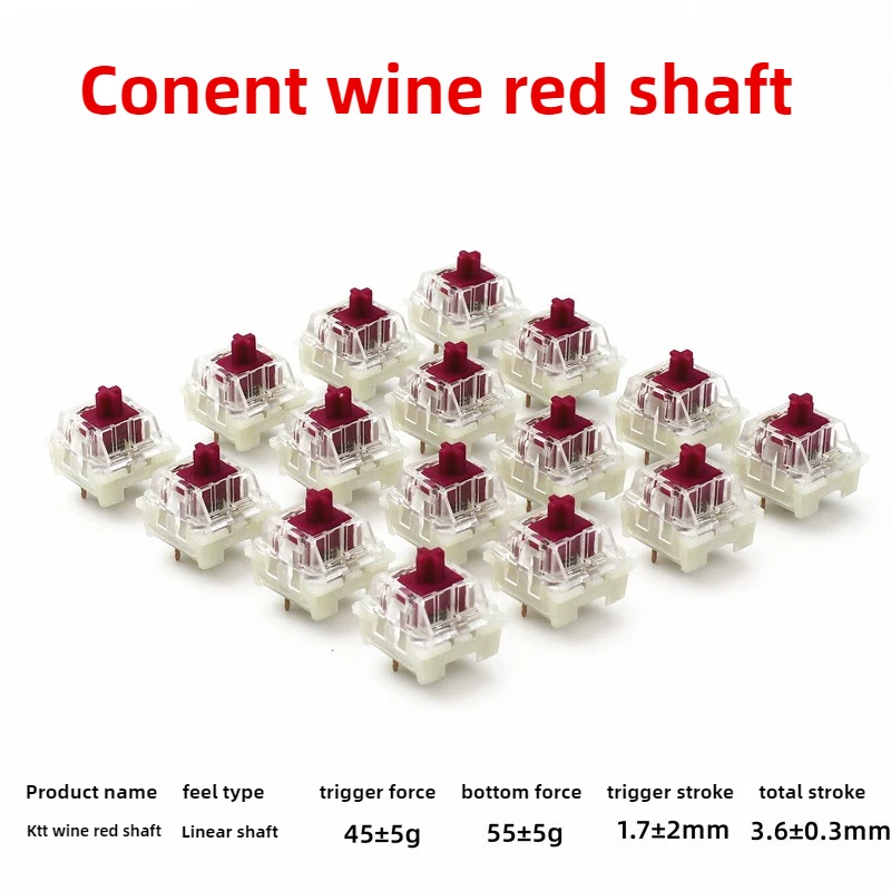 Interruptor de teclado mecánico eje burdeos eje de teclado mecánico personalizado sonido de mahjong intercambiable en caliente - imagen 2