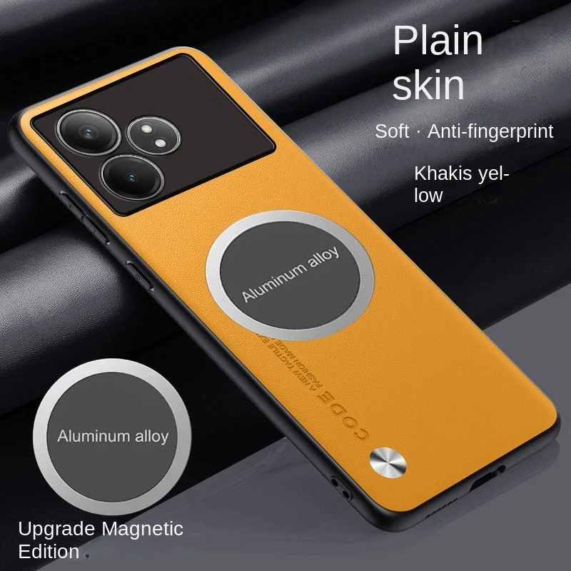 Funda de cuero vegano suave para móvil, carcasa trasera protectora magnética para OPPO Realme GT NEO 6, 5, Se, 3T, 2, 2T, Realme GT 5, 3, 2 Pro