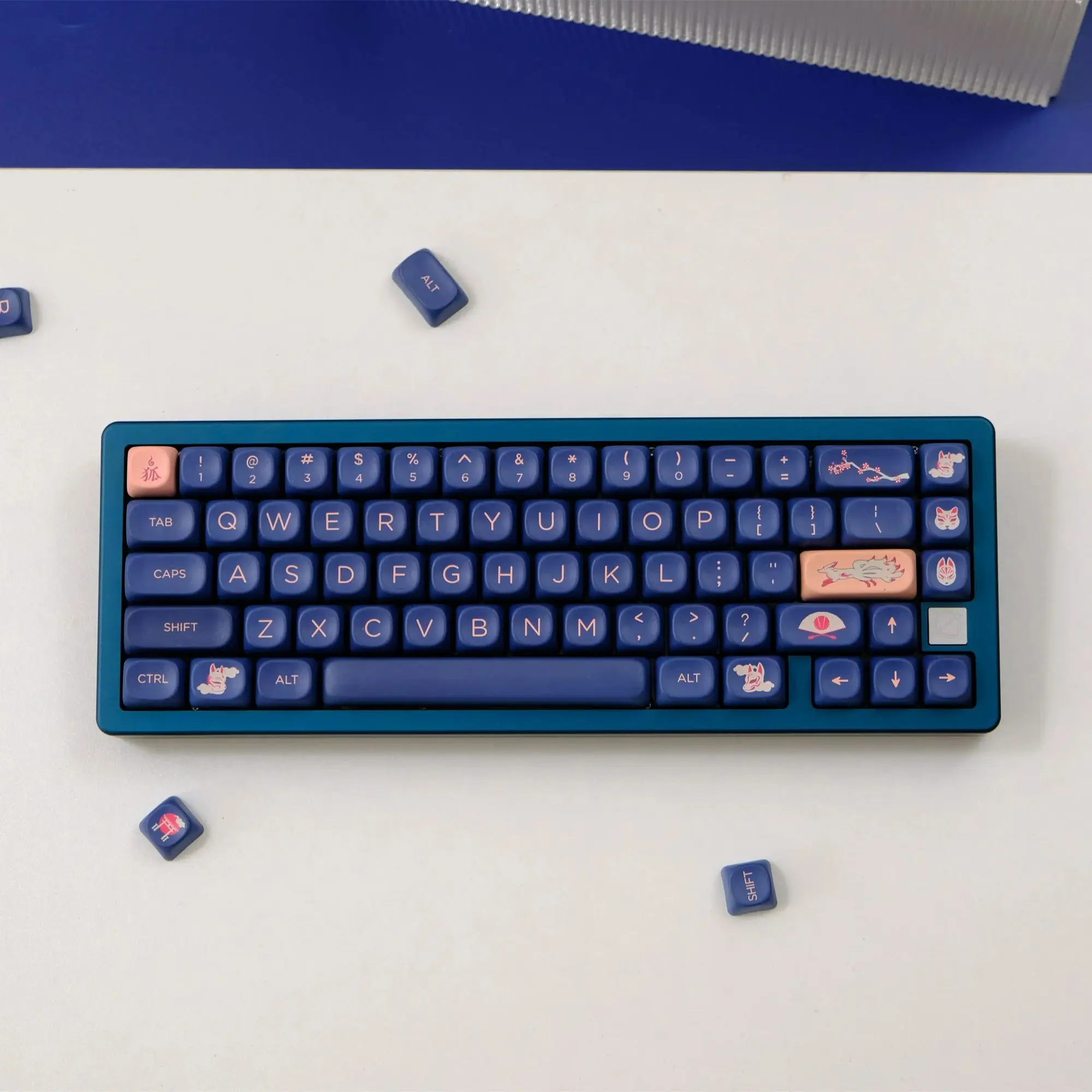 Juego de teclas GMK Fox, 126 teclas, Material PBT, perfil MOA para teclado mecánico MX Cherry Switch 61/64/68/75/84/87/96/98/104 - imagen 5