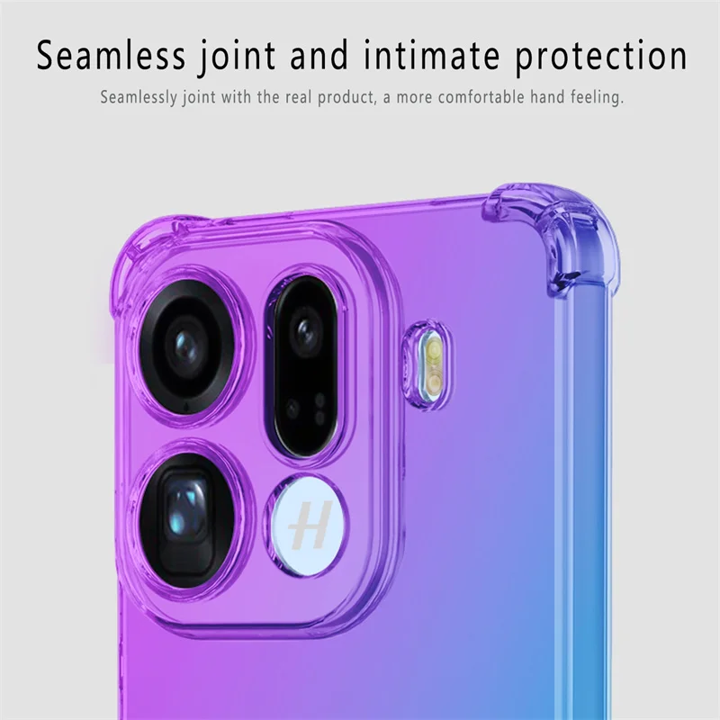 Funda de TPU con gradiente a prueba de golpes de cuatro esquinas para OPPO Find X9 Pro, funda protectora, Fundas Coque Capa - imagen 3