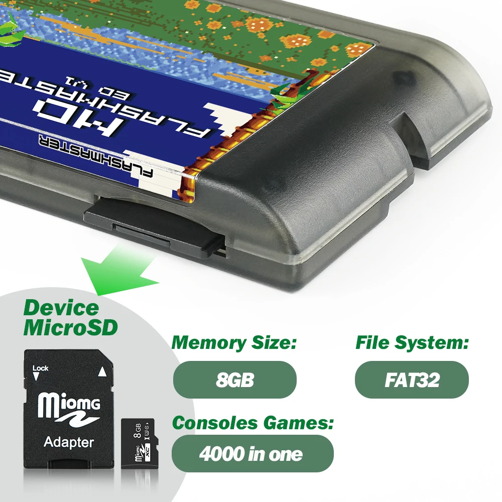 Nuevo cartucho de juego 4000 en 1 para Mega Drive MD Cassette de juego con tarjeta TF de 8GB para consola de juegos Retro SEGA Genesis - imagen 3