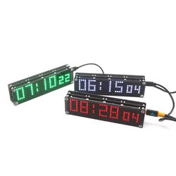 Reloj de matriz de puntos WiFi con segundo tiempo de red ESP32, sincronización automática de audio, medidor de nivel y espectro de música, pantalla LED, decoración de escritorio y hogar inteligente