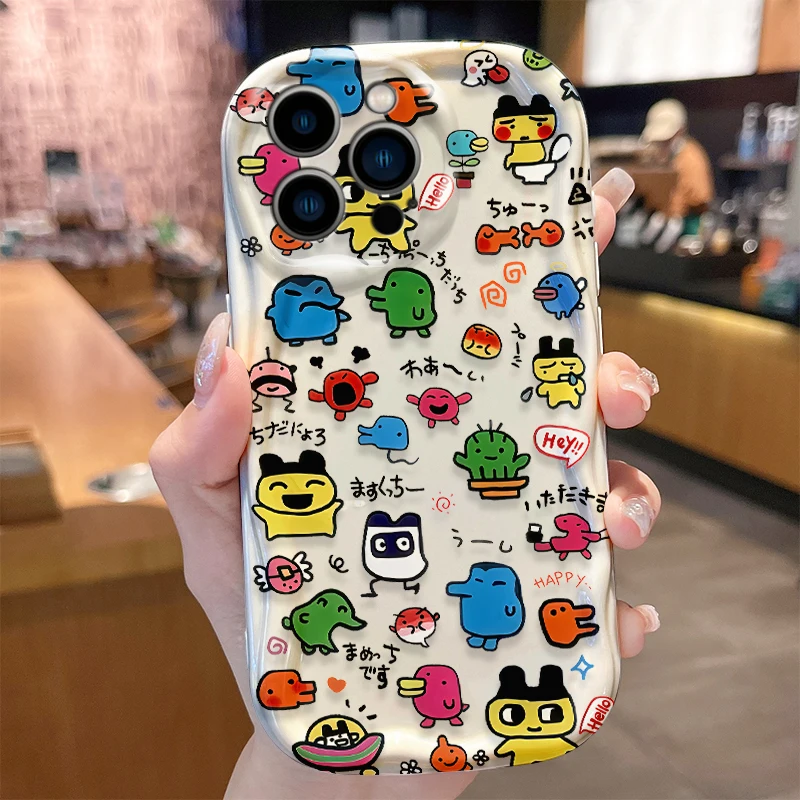 Funda T-Tamagotchi K-Kuchipatchi para iPhone 17 Air 16 E 15 14 Plus 13 12 Mini 11 Pro Max Fundas de silicona líquida a prueba de golpes Funda - imagen 2