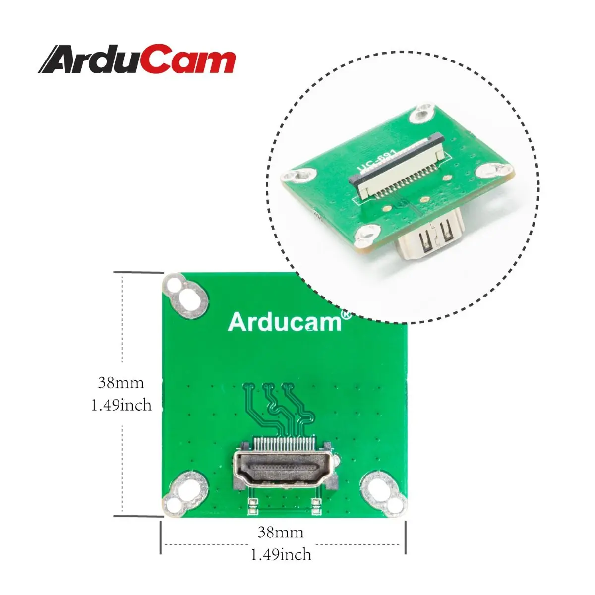 Arducam-placa adaptadora CSI a HDMI para cámara Raspberry Pi HQ, módulo de extensión de Cable HDMI con Cables FPC de 15 pines y 60mm, 12MP, IMX477 - imagen 4