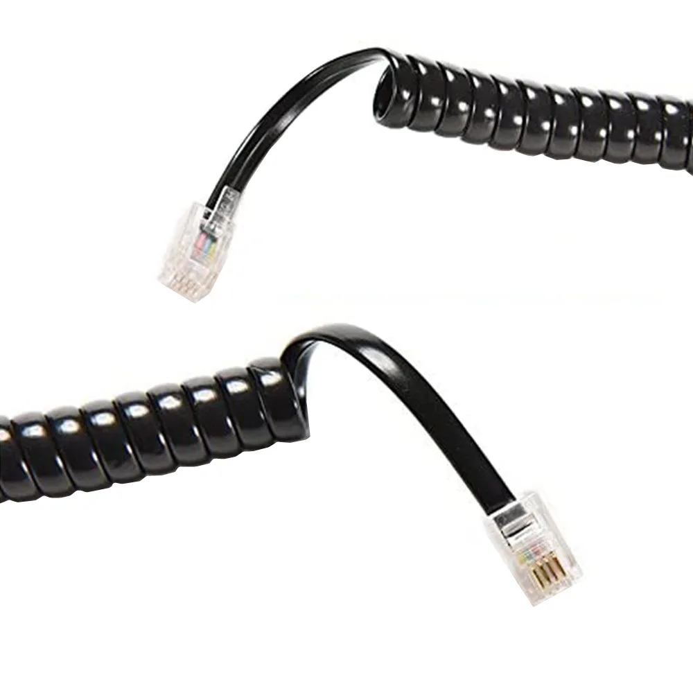 Cable de teléfono fijo sin bobina, auricular telefónico fijo, Cable de línea RJ11 RJ9, accesorio telefónico RJ9 4P4C, 2m/3m - imagen 4