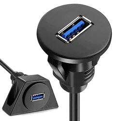 Cable USB 3.0 Macho/Hembra Panel Impermeable Coche – Blindado