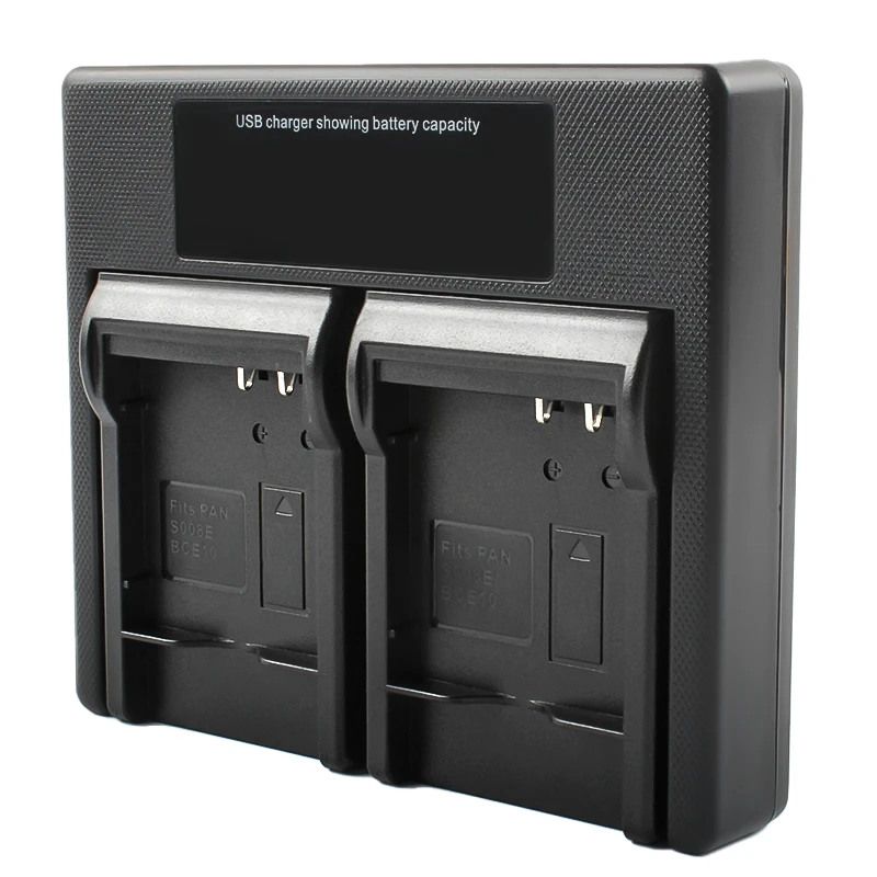 Cargador de batería Dual USB DMW-BCE10 para Panasonic, CGA-S008, DE-A40A, Lumix, DE-A39B, FS20, FX30, FX33, FX35, FX36, FX37, FX55, FX500 - imagen 5