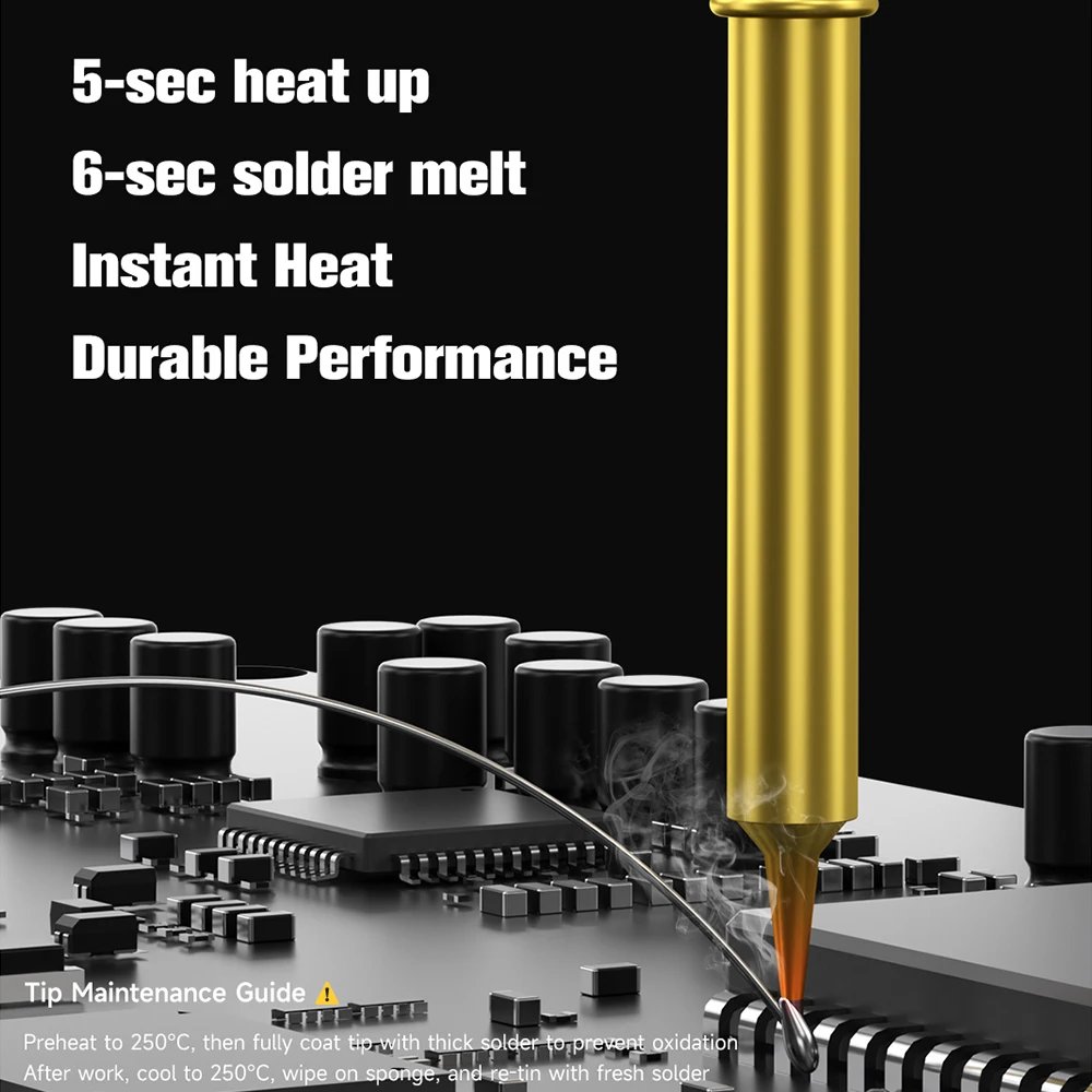 Elemento calefactor de soldador serie OT-TS/SK/TI mecánico T12 para reparación de teléfonos móviles, placa base, herramienta de soldadura de Chip PCB - imagen 3