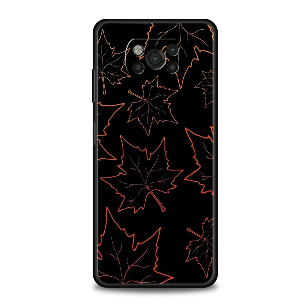 Funda de teléfono para Xiaomi Poco X6, X5, X4 Pro, 5G, X3, NFC, F5, F4, M5, M4, M3, F3, GT, C51, C55, Otoño, Otoño, zorro, calabaza, Halloween - imagen 2