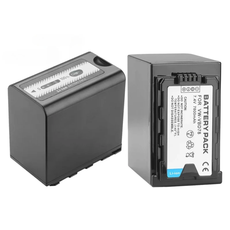 Para Panasonic VBD58 VBD29 AJ-HPX260MC HPX265MC PX270 AG-FC100 MDH2 7800mAh VW-VBD78 VBD78 batería - imagen 2