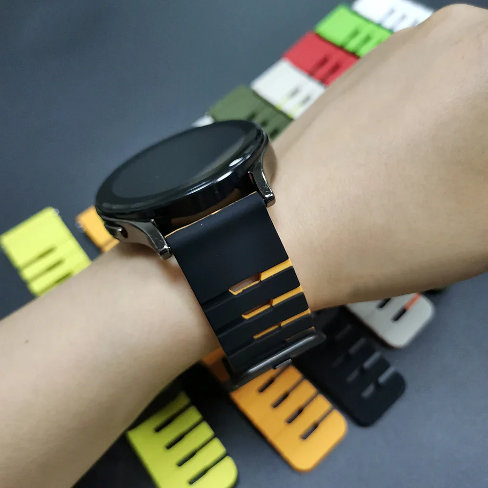 Correa deportiva de silicona de 22mm para TicWatch Pro 3 Ultra GPS LTE E2 S2 Pro X GTW 2021, pulseras para reloj inteligente, Correa para hombres y mujeres - imagen 4