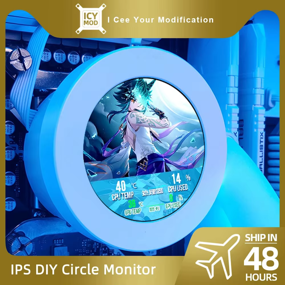 Monitor Circular 2,1" IPS para PC con refrigeracion liquida AIO - imagen 5