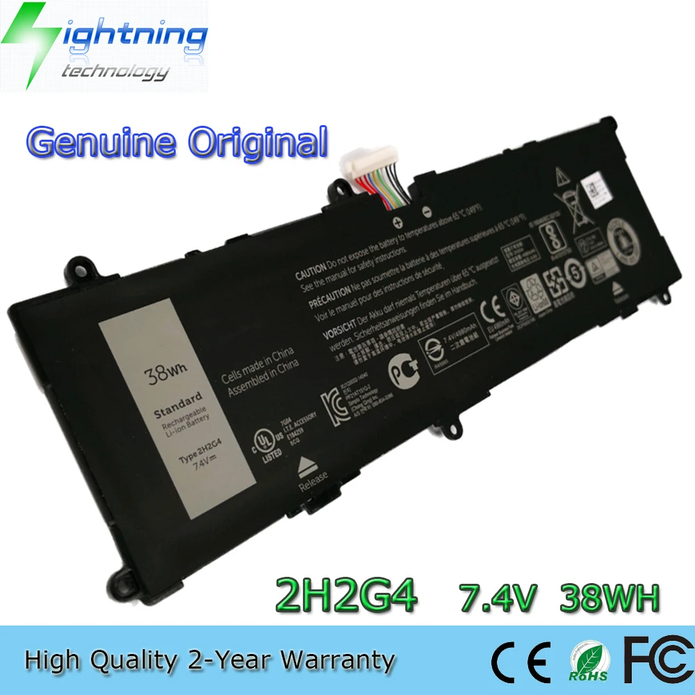 Nueva batería Original y genuina para ordenador portátil 2H2G4 7,4 V 38Wh para tableta Dell 11 Pro 7140 21CP5/63/105 2217-2548