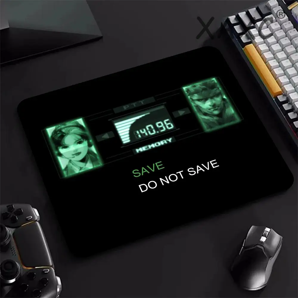 Alfombrilla de ratón de códec sólido con engranaje de Metal, Base de goma antideslizante personalizada, accesorios para jugadores, amantes de los videojuegos, oficina, ordenador, PC