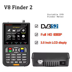 Localizador de satélite V8 Finder 2, DVB-S/S2/S2X, pantalla LCD de 3,5 pulgadas, 1080P, Puerto tipo C