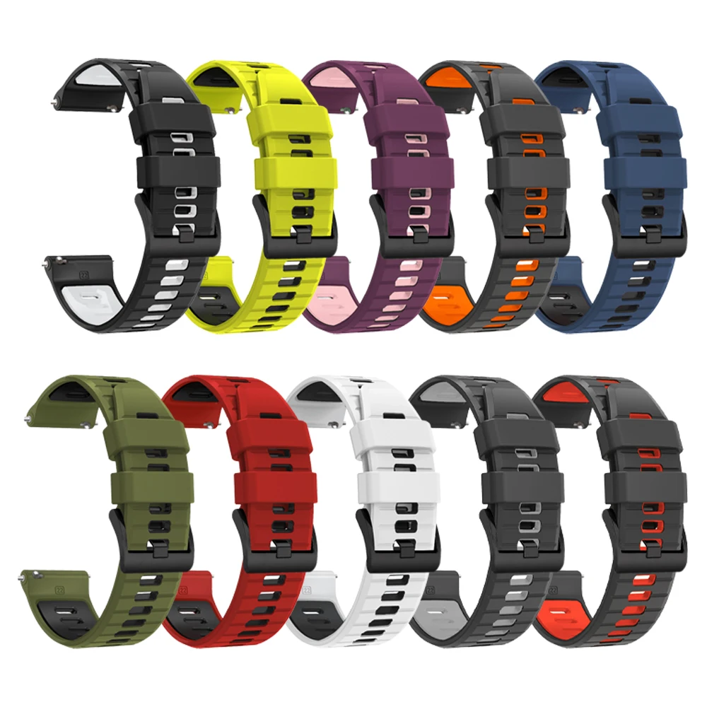 Correa deportiva de silicona de 20 a 22mm para Huami Amazfit BALANCE/CHEETAH Pro, Mini pulsera AMAZFIT GTR 4 2 3 Pro 47mm 42mm GTS 4 3 2e - imagen 3