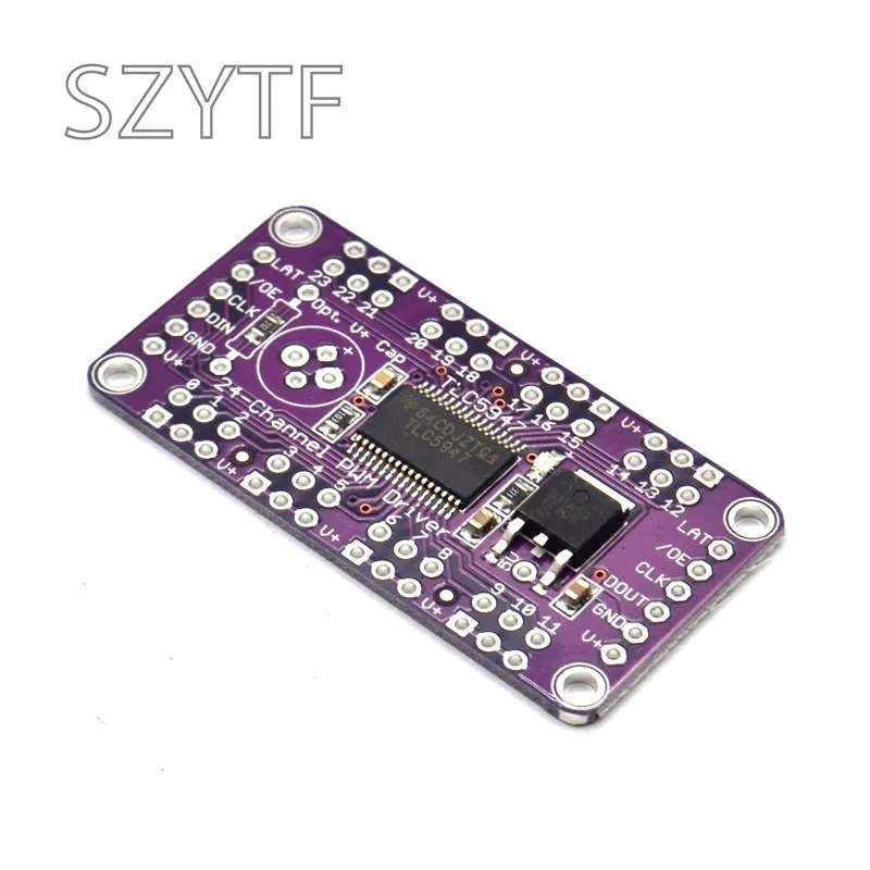 TLC5947 24-Channel 12-Bit PWM LED Driver Module I2C Control 4096 Gray Levels for RGB LED Strip Lighting Projects - imagen 5