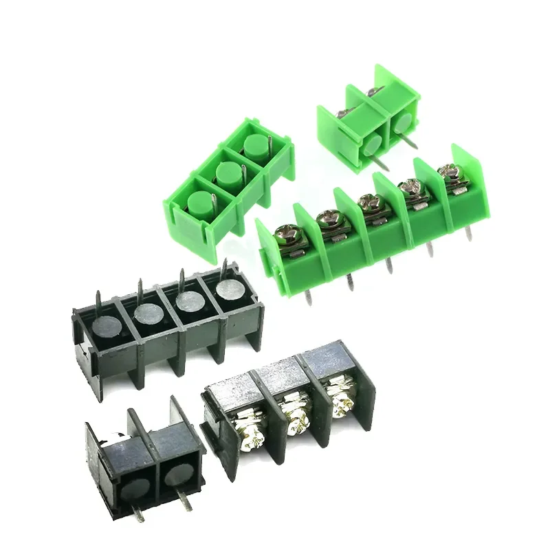 10 unids/lote KF8500 8,5 MM 2P 3P 4P Terminal de conexión tipo valla Terminal PCB negro/verde