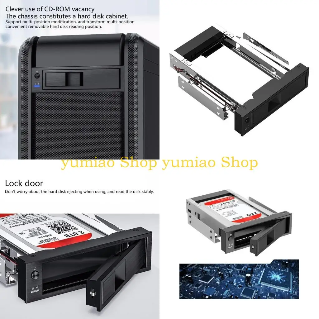Rack móvil intercambio intercambio caliente interno 587b para bandeja interna para disco disco duro 3.5