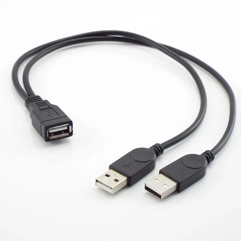 USB 2,0 3,0 A hembra A doble USB macho 2 doble USB 2,0 fuente de alimentación macho hembra Cable de extensión divisor carga para impresoras pc - imagen 3