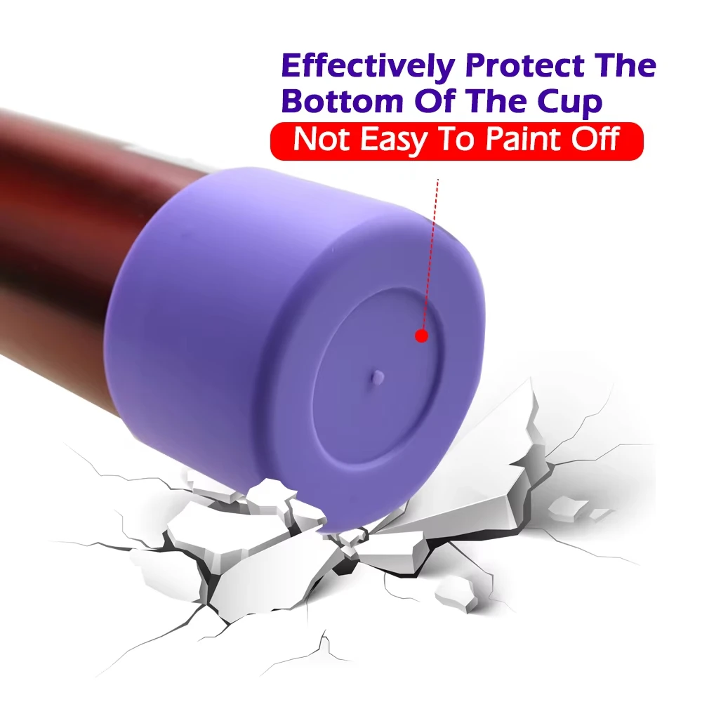 4 unids/lote 7cm funda protectora de funda inferior de taza de silicona suave para botella de té de agua de vidrio accesorios antideslizantes - imagen 5